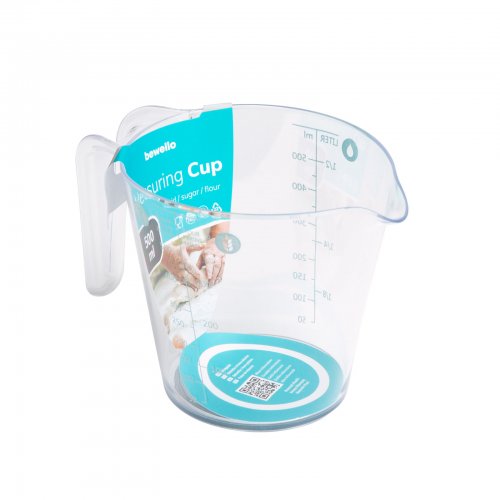 Odměrka ve tvaru sklenice – 500 ml – plast – 16 x 9,7 x 11 cm