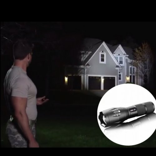 Kovová LED baterka se zoomem