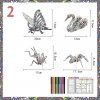 Barevné 3D puzzle labuť na vybarvení