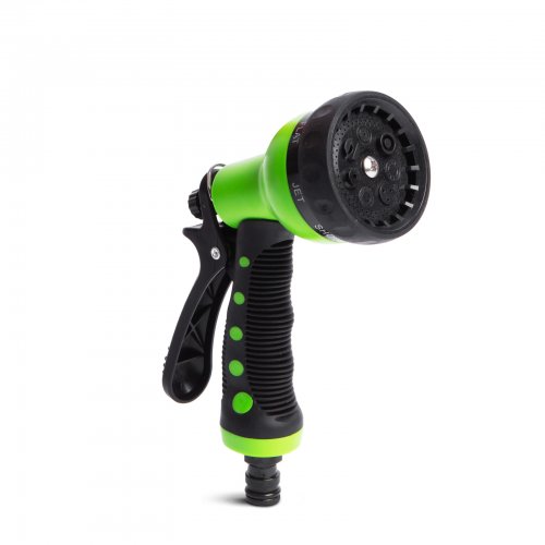 Zavlažovací pistole – 7 funkcí – pogumovaná – 20 x 12,5 x 6 cm