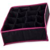 Organizér do zásuvky se 16 přihrádkami (černo-růžový)