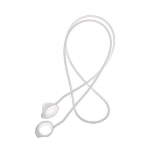 Silikonový pásek na zavěšení kolem krku pro Samsung Galaxy Buds Plus - bílý