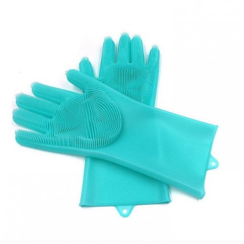 Silikonové rukavice pro mytí nádobí