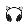 Bezdrátová sluchátka s kočičími ušima Černé