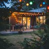Chytrý solární světelný řetěz – 85 + 15 ks RGB LED – 14,5 m – bluetooth