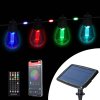 Chytrý solární světelný řetěz – 85 + 15 ks RGB LED – 14,5 m – bluetooth