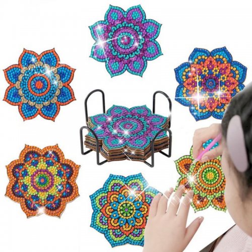 Sada na malování mandaly diamanty – Modrá