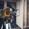 Laserová nivelační sada – max 15 m – 16 zelených laserů – 3D/360° – akumulátory, 2 konzole, brýle
