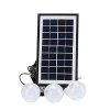 Multifunkční baterka s funkcí rádia, 3 LED žárovky, solární panel