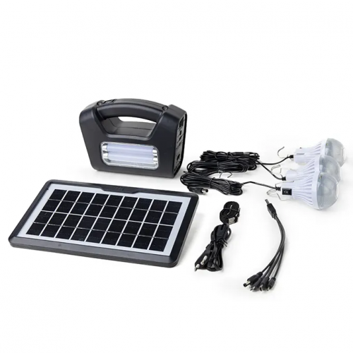 Multifunkční baterka s funkcí rádia, 3 LED žárovky, solární panel