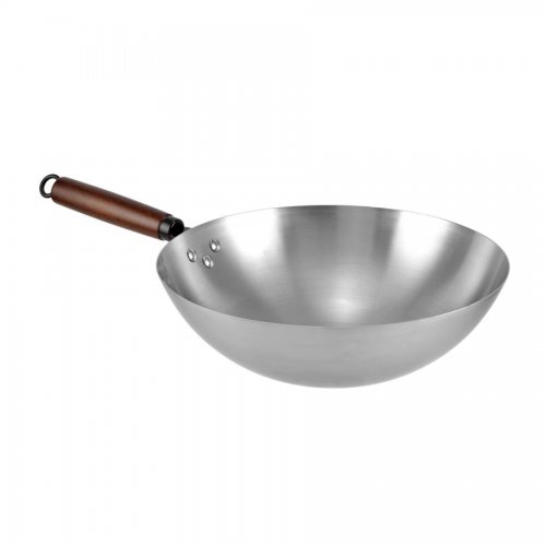 Tradiční čínská železná wok pánev 32 cm, 1,3 mm