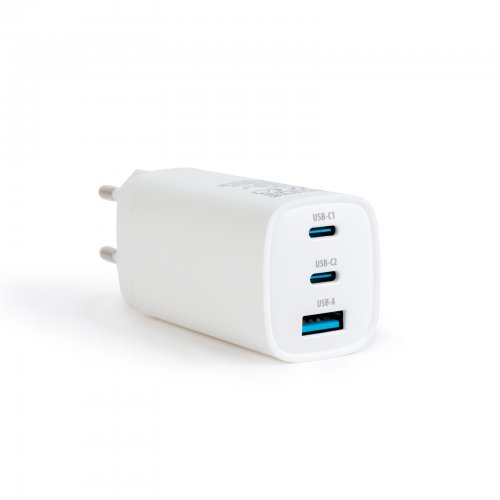 Síťový adaptér USB + Type-C PD45W s rychlým nabíjením – bílý