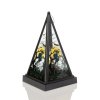 Halloweenská LED lucerna - čarodějnice - teplá bílá - černá - 9,5 x 9,5 x 17 cm - 2 x AAA
