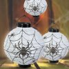 LED lampion – pavučina – 2 x AAA – 20 cm