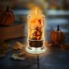 Halloweenská LED svíčka – netopýr – oranžová LED – 3 x LR1130 – 5 x 5 x 10 cm