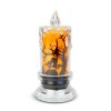 Halloweenská LED svíčka – netopýr – oranžová LED – 3 x LR1130 – 5 x 5 x 10 cm