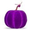 Halloweenská dekorace – dýně – 16,5 cm – fialová – pěna – třpytivá