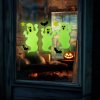Halloweenská fosforeskující dekorace na okno – duch – 29 x 16 cm