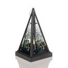Halloweenská LED lucerna – kostra – teplá bílá – černá – 9,5 x 9,5 x 17 cm – 2 x AAA