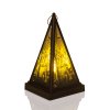 Halloweenská LED lucerna – kostra – teplá bílá – černá – 9,5 x 9,5 x 17 cm – 2 x AAA
