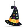 Halloweenská dekorace – čarodějnický klobouk – závěsný – filc – 38 x 33 cm