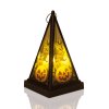 Halloweenská LED lucerna - dýně - teplá bílá - černá - 9,5 x 9,5 x 17 cm - 2 x AAA