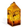 Halloweenská LED lucerna - dýně - oranžová LED - 2 x LR44 - 4 x 4 x 9,5 cm