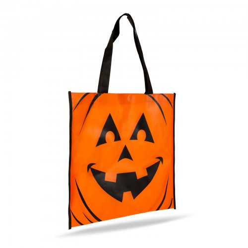Halloweenská dárková taška - dýně - 35 x 37 cm - oranžová