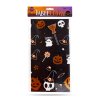 Halloweenský ubrus – hliníkový efekt – 137 x 183 cm – malé motivy