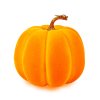 Halloweenská dekorace – dýně – 16,5 cm – oranžová – pěna – třpytivá