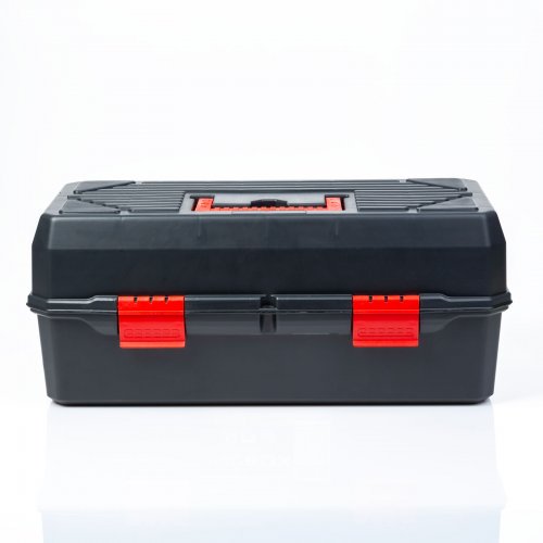 Otevíratelná taška na nářadí s tácy – plast – 250 x 495 x 230 mm