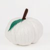 Halloweenská dýňová dekorace - bílá - 20 cm