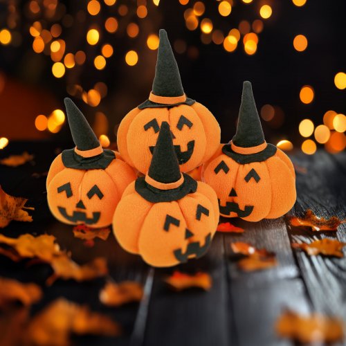 Halloweenská dýňová dekorace - 15 x 15 x 22 cm