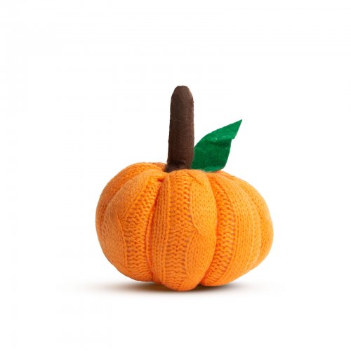 Halloweenská dýňová dekorace - oranžová - 10 x 10 x 13 cm