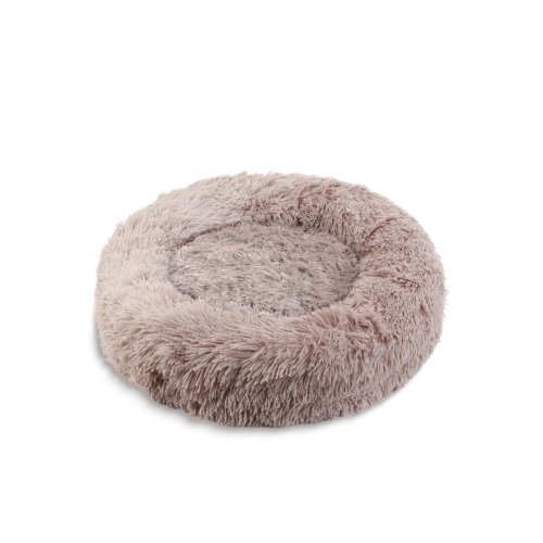 Psí pelíšek – kruh – velikost "M" – 60 cm – světle hnědý