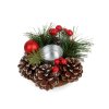 Adventní dekorace - s držákem na svíčky - 6 druhů - 13 cm
