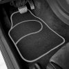 Univerzální textilní autokoberec sada – 64 x 44 cm / 44 x 29 cm – černý, šedý