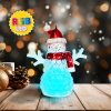 Vánoční LED sněhulák - červený - RGB LED - 9 x 8 x 5 cm