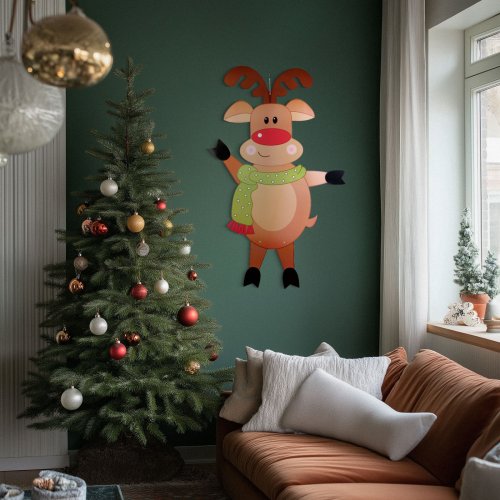 Vánoční dekorace - sob - papír - 90 cm