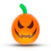 Nafukovací RGB LED halloweenská dýně - 40 cm