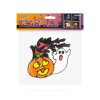 Halloweenská dekorace na okno – dýně a duch