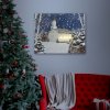 LED obraz na stěnu – zimní krajina – 2 x AA, 48 x 38 cm
