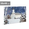 LED obraz na stěnu – zimní krajina – 2 x AA, 48 x 38 cm