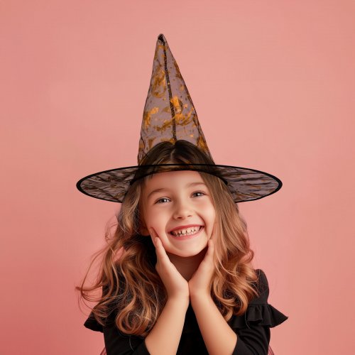 Klobouk čarodějnice na Halloween – 4 barvy, polyester – 38 x 34 cm