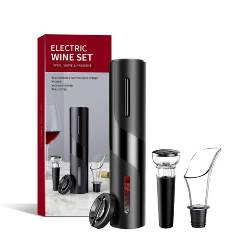 Elektrický otvírák na víno set