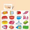16 dílná Montessori puzzle karetní hra