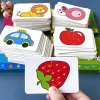 16 dílná Montessori puzzle karetní hra