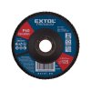 EXTOL PREMIUM lamelový brusný kotouč na broušení oceli, hliníku, plastu a dřeva, 125×22 mm; P40, kuželový, max.: 12 300 ot./min, E