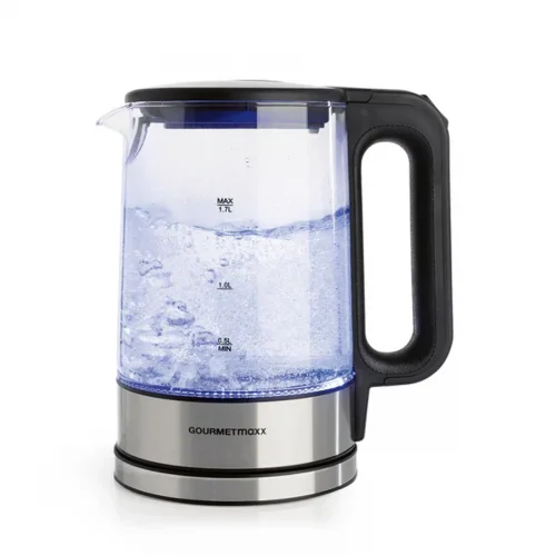 GOURMETMAXX Bezdrátová skleněná rychlovarná konvice 1,7 l 2200 W