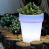 Solární květináč – 4 studené bílé LED – 16,5 x 19 cm